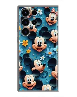 Чехол для Samsung Galaxy S22 Ultra с картинкой «Паттерн Микки и Минни»