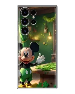 Чехол для Samsung Galaxy S22 Ultra с картинкой «Микки в мастерской»