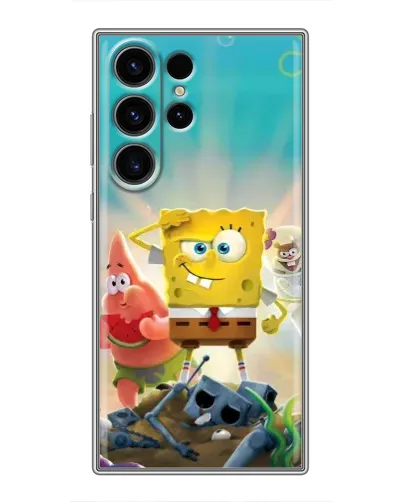 Чехол для Samsung Galaxy S22 Ultra с картинкой «Спанч Боб победитель»