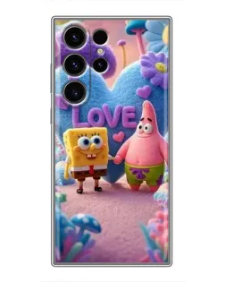 Чехол для Samsung Galaxy S22 Ultra с картинкой «Губка Боб Патрик»