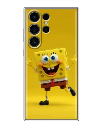 Чехол для Samsung Galaxy S22 Ultra с картинкой «Позитивный Губка Боб»