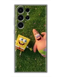 Чехол для Samsung Galaxy S22 Ultra с картинкой «Друзья на лужайке» Чехол для Samsung Galaxy S22 Ultra с картинкой «Друзья на лужайке»