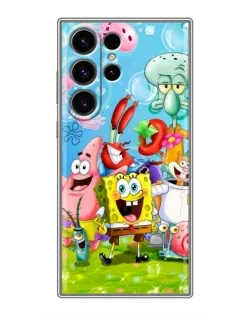 Чехол для Samsung Galaxy S22 Ultra с картинкой «Губка Боб и друзья» Чехол для Samsung Galaxy S22 Ultra с картинкой «Губка Боб и друзья»