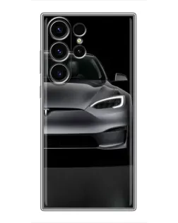 Чехол для Samsung Galaxy S22 Ultra с картинкой «Tesla Model S Look»