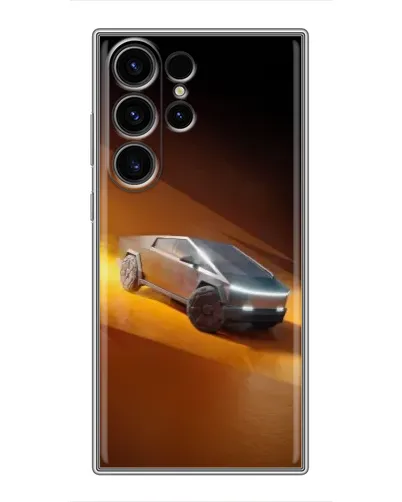 Чехол для Samsung Galaxy S22 Ultra с картинкой «Cybertruck в пустыне» Чехол для Samsung Galaxy S22 Ultra с картинкой «Cybertruck в пустыне»