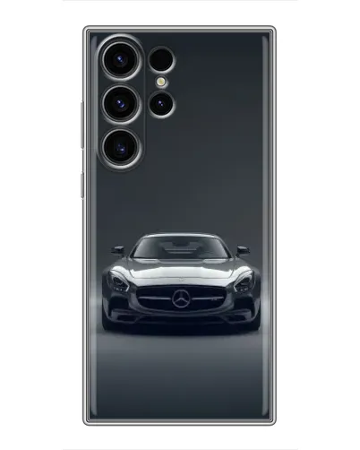Чехол для Samsung Galaxy S22 Ultra с картинкой «Mercedes на черном»