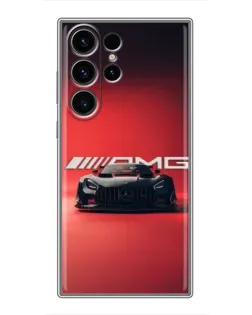 Чехол для Samsung Galaxy S22 Ultra с картинкой «Mercedes AMG — красная линия»