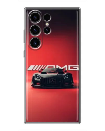 Чехол для Samsung Galaxy S22 Ultra с картинкой «Mercedes AMG — красная линия»