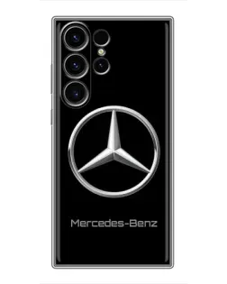 Чехол для Samsung Galaxy S22 Ultra с картинкой «Mercedes Silver Logo»