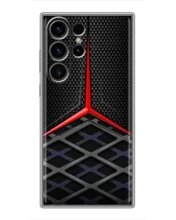 Чехол для Samsung Galaxy S22 Ultra с картинкой «Mercedes Carbon Grid»