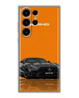 Чехол для Samsung Galaxy S22 Ultra с картинкой «Оранжевый Mercedes AMG»