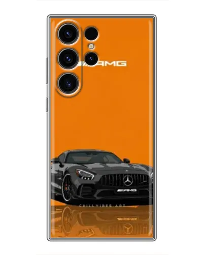 Чехол для Samsung Galaxy S22 Ultra с картинкой «Оранжевый Mercedes AMG»