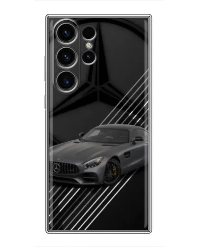 Чехол для Samsung Galaxy S22 Ultra с картинкой «Mercedes AMG — графика»