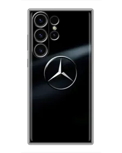 Чохол для Samsung Galaxy S22 Ultra з картинкою «Mercedes на металі»