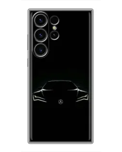 Чохол для Samsung Galaxy S22 Ultra з картинкою «Mercedes — силует авто»