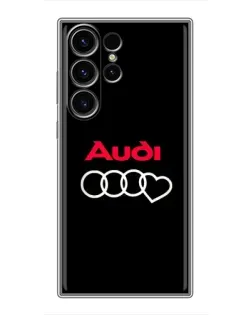 Чехол для Samsung Galaxy S22 Ultra с картинкой «Логотип Audi Heart»