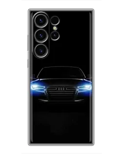 Чехол для Samsung Galaxy S22 Ultra с картинкой «Audi в неоне»