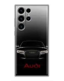Чехол для Samsung Galaxy S22 Ultra с картинкой «Audi — градиентный контур»