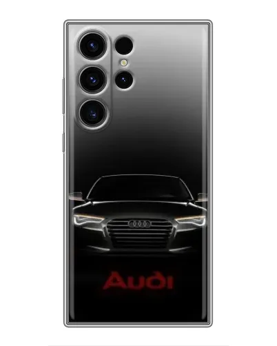 Чехол для Samsung Galaxy S22 Ultra с картинкой «Audi — градиентный контур»