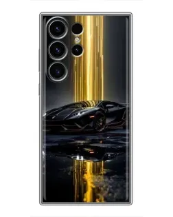 Чехол для Samsung Galaxy S22 Ultra с картинкой «Ночной Lamborghini драйв»