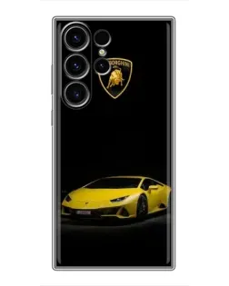 Чехол для Samsung Galaxy S22 Ultra с картинкой «Lamborghini желтый акцент»