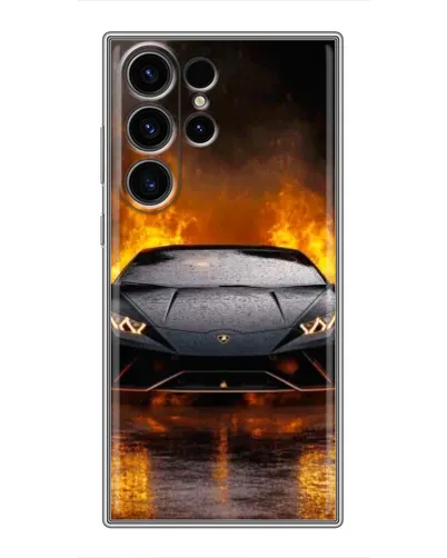 Чехол для Samsung Galaxy S22 Ultra с картинкой «Lamborghini в огне» Чехол для Samsung Galaxy S22 Ultra с картинкой «Lamborghini в огне»