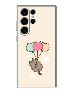 Чехол для Samsung Galaxy S22 Ultra с картинкой «Пушин на шариках»