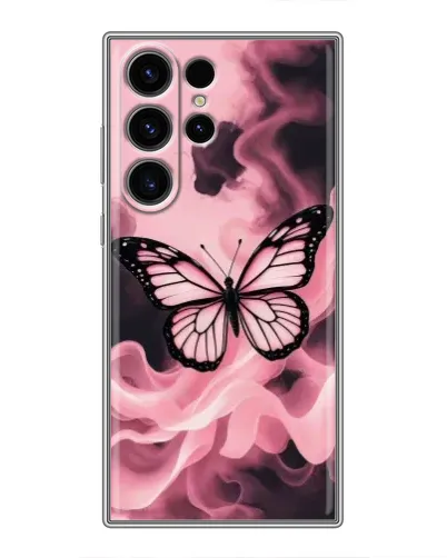 Чехол для Samsung Galaxy S22 Ultra с картинкой «Бабочка в дыму»