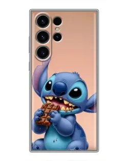 Чехол для Samsung Galaxy S22 Ultra с картинкой «Стич ест шоколад» Чехол для Samsung Galaxy S22 Ultra с картинкой «Стич ест шоколад»