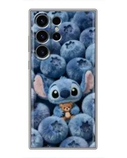 Чехол для Samsung Galaxy S22 Ultra с картинкой «Стич и голубика» Чехол для Samsung Galaxy S22 Ultra с картинкой «Стич и голубика»