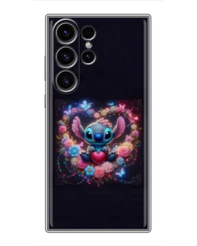 Чехол для Samsung Galaxy S22 Ultra с картинкой «Stitch в цветах»