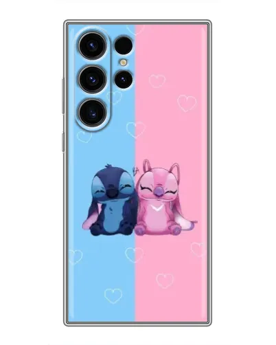 Чехол для Samsung Galaxy S22 Ultra с картинкой «Stitch и Angel Love»