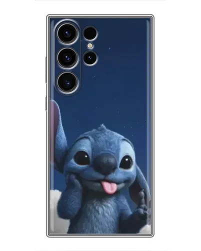 Чехол для Samsung Galaxy S22 Ultra с картинкой «Стич в облаках»