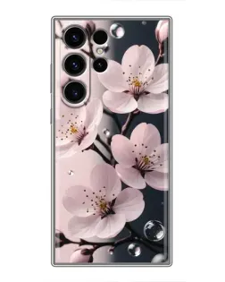 Чехол для Samsung Galaxy S22 Ultra с картинкой «Нежная сакура и капли»