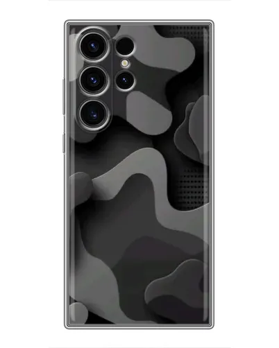 Чехол для Samsung Galaxy S22 Ultra с картинкой «Темный абстрактный камуфляж»