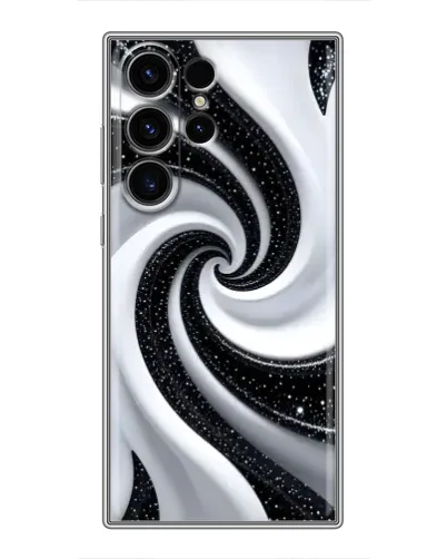 Чехол для Samsung Galaxy S22 Ultra с картинкой «Черно-белая спираль»