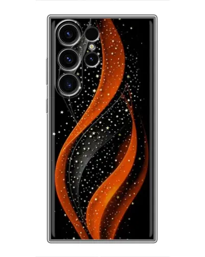 Чехол для Samsung Galaxy S22 Ultra с картинкой «Огненная звездная волна»