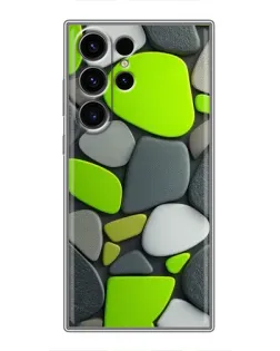 Чехол для Samsung Galaxy S22 Ultra с картинкой «Яркая неоновая галька»