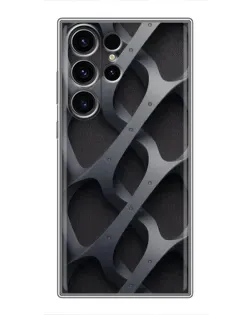 Чехол для Samsung Galaxy S22 Ultra с картинкой «Объемное серое плетение»