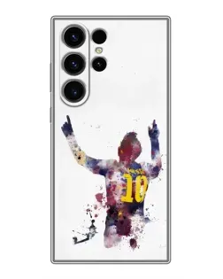 Чохол для Samsung Galaxy S22 Ultra з картинкою «Акварельний Мессі Барселона»