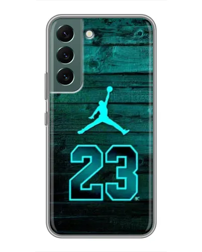 Чехол для Samsung Galaxy S22 с картинкой «Jordan Cyan 23»
