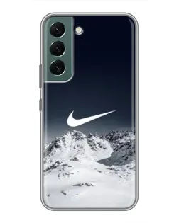 Чехол для Samsung Galaxy S22 с картинкой «Nike — зимние горы»