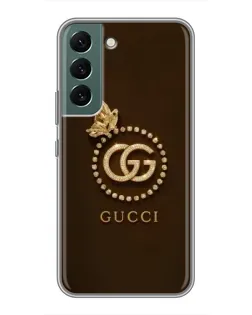Чехол для Samsung Galaxy S22 с картинкой «Gucci — золотая бабочка»