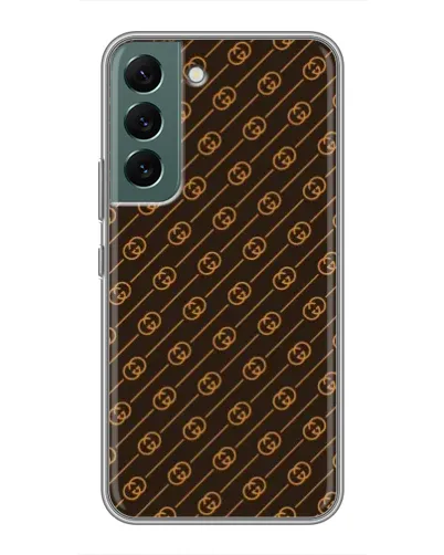Чехол для Samsung Galaxy S22 с картинкой «Gucci — золотые диагонали»