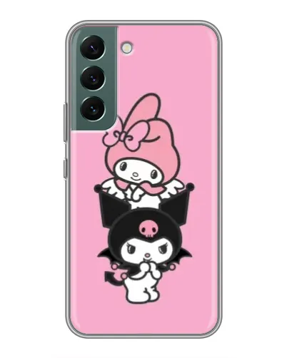 Чехол для Samsung Galaxy S22 с картинкой «My Melody и Kuromi» Чехол для Samsung Galaxy S22 с картинкой «My Melody и Kuromi»