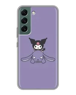 Чохол для Samsung Galaxy S22 з картинкою «Kuromi на ліловому фоні»