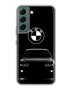 Чехол для Samsung Galaxy S22 с картинкой «BMW — взгляд из темноты»