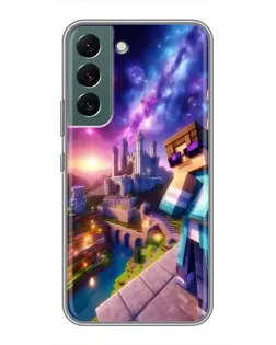 Чехол для Samsung Galaxy S22 с картинкой «Стив и космос»