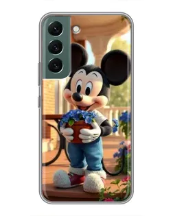 Чехол для Samsung Galaxy S22 с картинкой «Микки садовод»