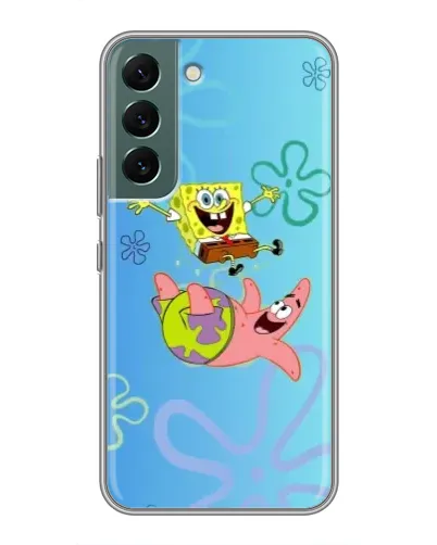 Чохол для Samsung Galaxy S22 з картинкою «Спанч Боб та Патрік»